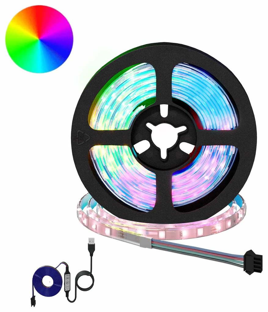 vidaXL Fita LED 4 pcs Preto e Transparente 95 x 0,8 x 0,3 cm