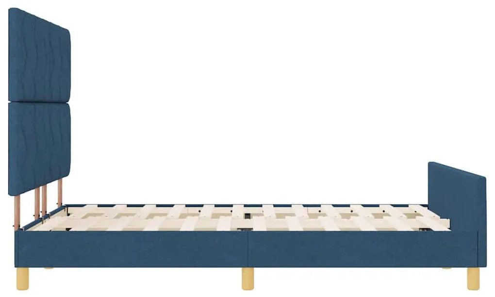 Estrutura de Cama vidaXL Azul 140x190 cm Tecido