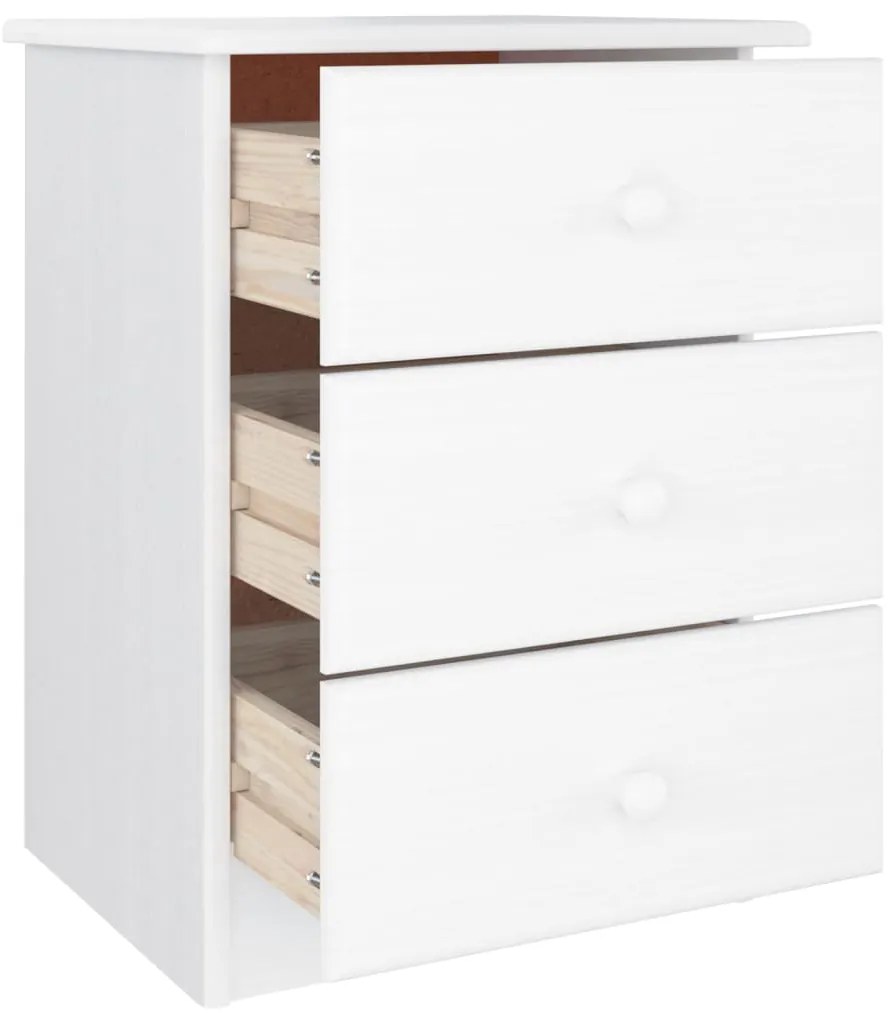 Mesa de cabeceira ALTA 41x35x55,5 cm pinho maciço branco
