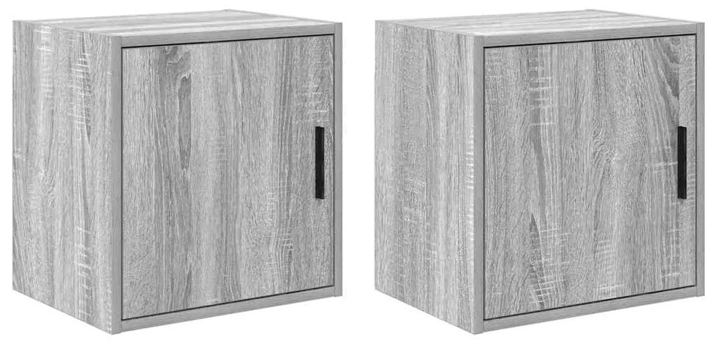vidaXL Armários de parede para garagem 2 pcs derivados de madeira