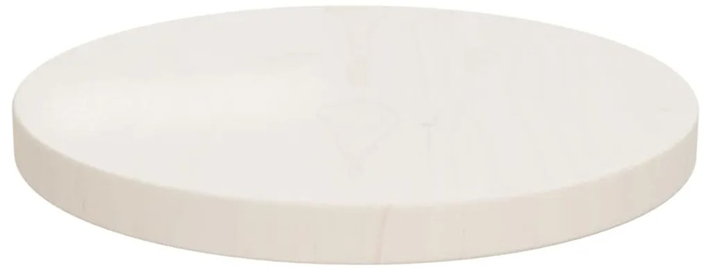 Tampo de mesa pinho maciço Ø30x2,5 cm branco