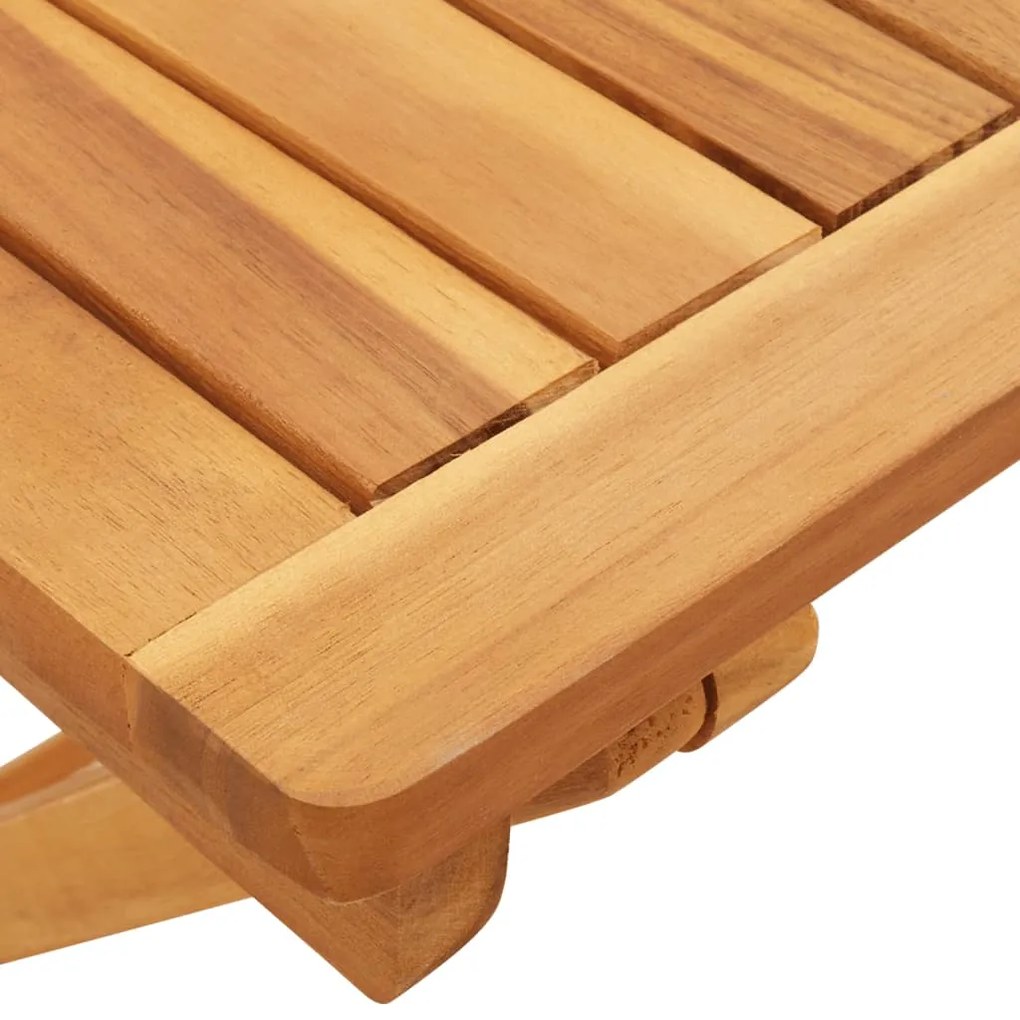 3 pcs conjunto jantar dobrável p/ jardim madeira acácia maciça
