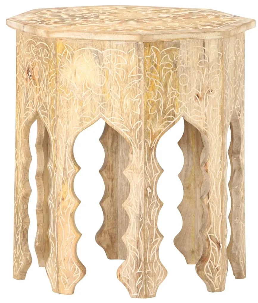 vidaXL Mesa de apoio Ø48 cm madeira de mangueira maciça