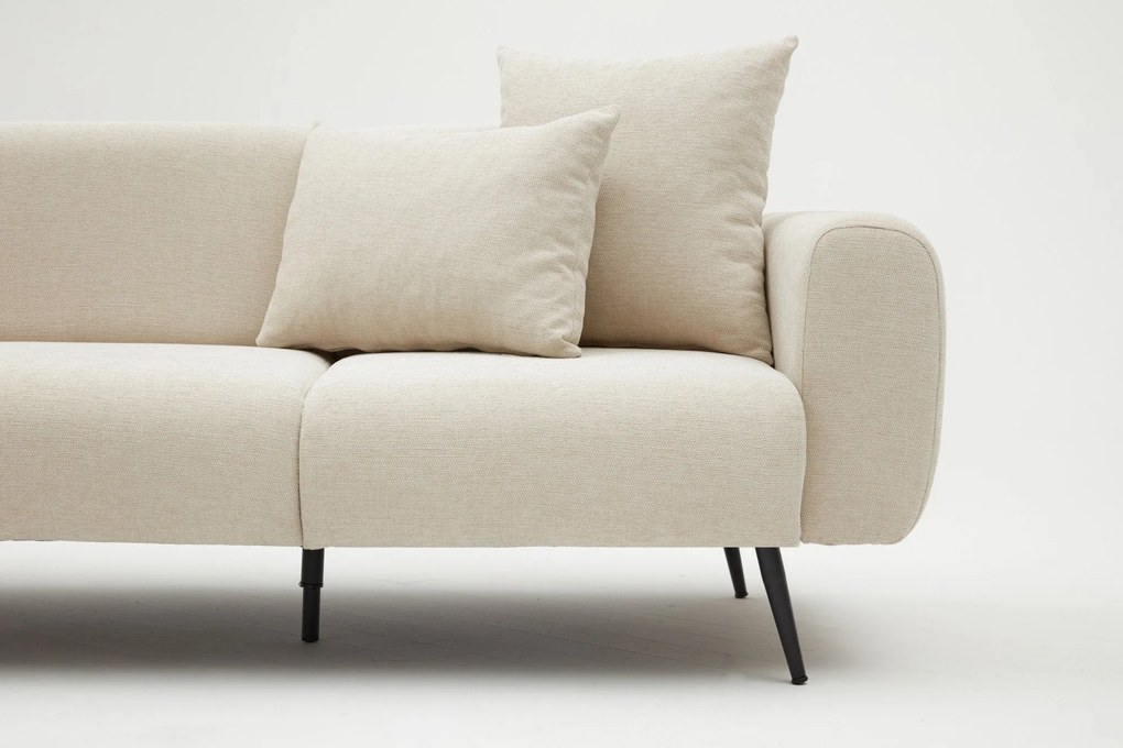 Sofá de Canto Side – Creme – 252x77x82 cm
