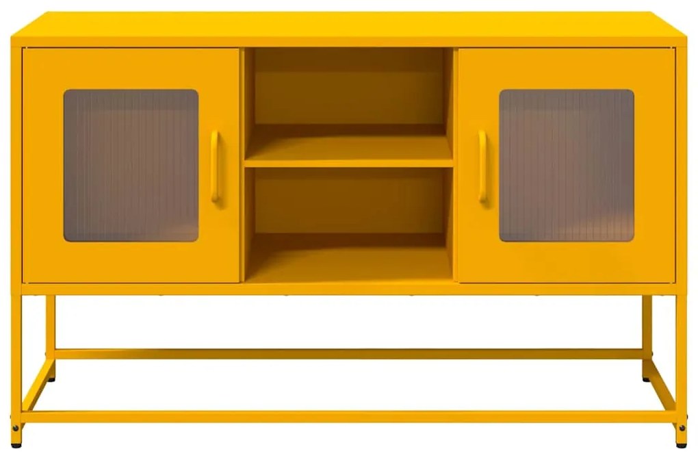 Móvel de TV 100,5x39x60,5 cm aço amarelo mostarda