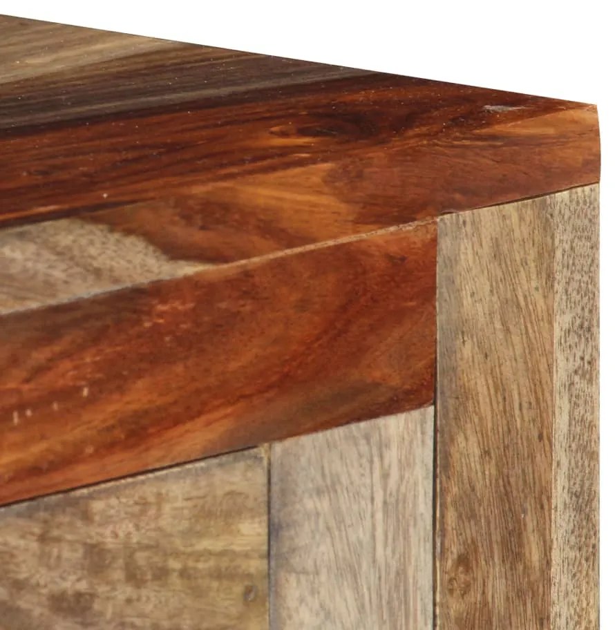 Mesa consola c/ 3 gavetas 120x30x75 cm madeira acácia maciça