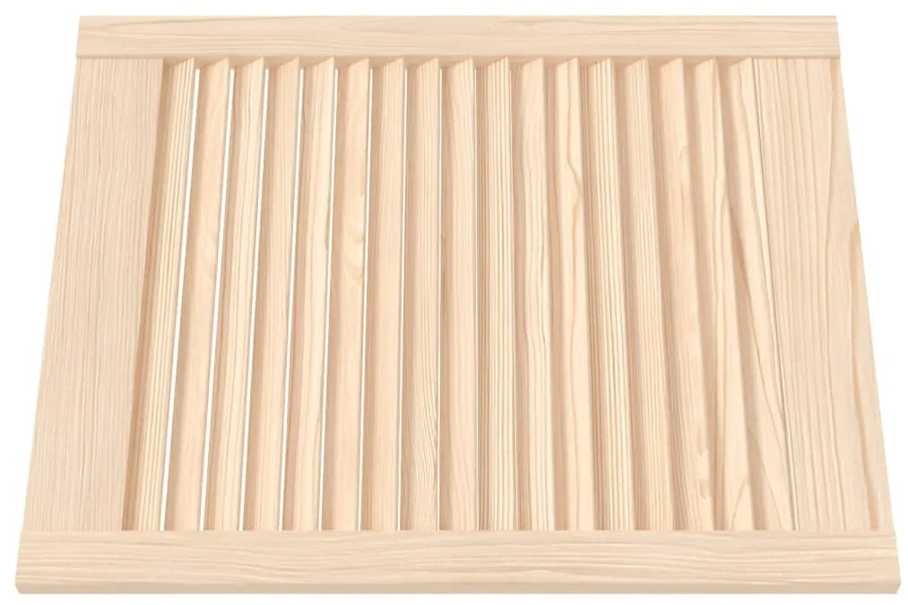 Portas de armário 2 pcs com design de persiana pinho maciço
