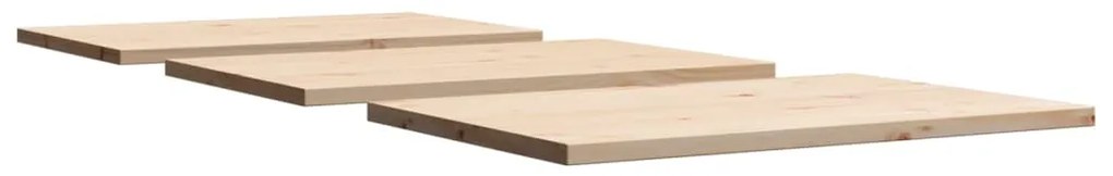 Tampos de mesa retangulares 3 pcs 80x53x2,5 cm pinho maciço