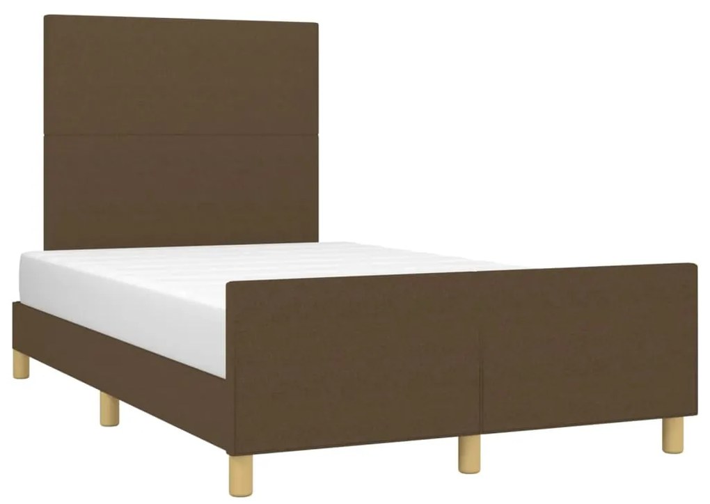 Estrutura de cama sem colchão 120x190cm castanho escuro