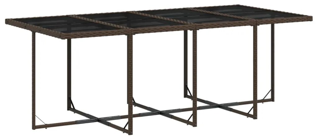 9 pcs conjunto jantar p/ jardim c/ almofadões vime PE castanho