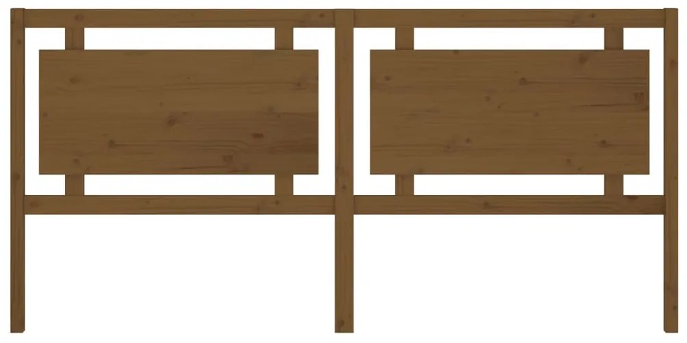 Cabeceira de cama 205,5x4x100 cm pinho maciço castanho mel