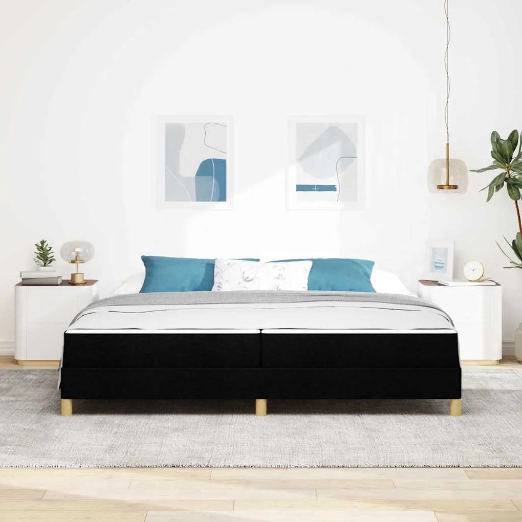 Cama Box Preto, Marrom 200 x 200 cm