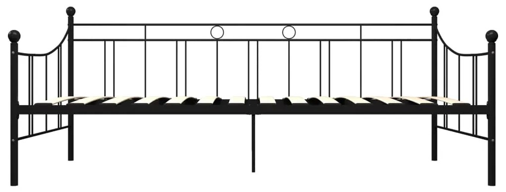 Estrutura sofá-cama 90x200 cm metal preto
