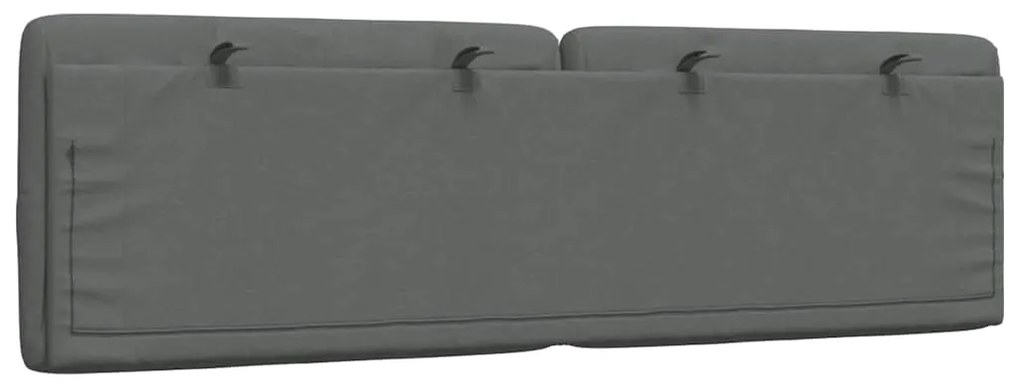 Almofadão de cabeceira 160 cm tecido cinzento-escuro