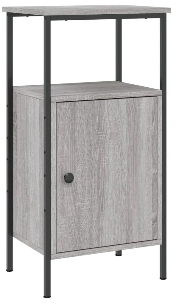 Mesas cabeceira 2 pcs 41x31x80cm deriv. madeira cinzento sonoma