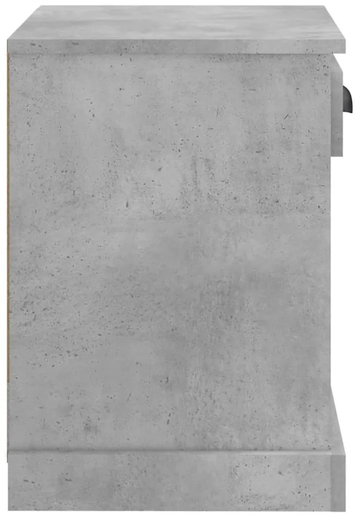 Mesas de cabeceira 2 pcs 43x36x50 cm cinzento cimento