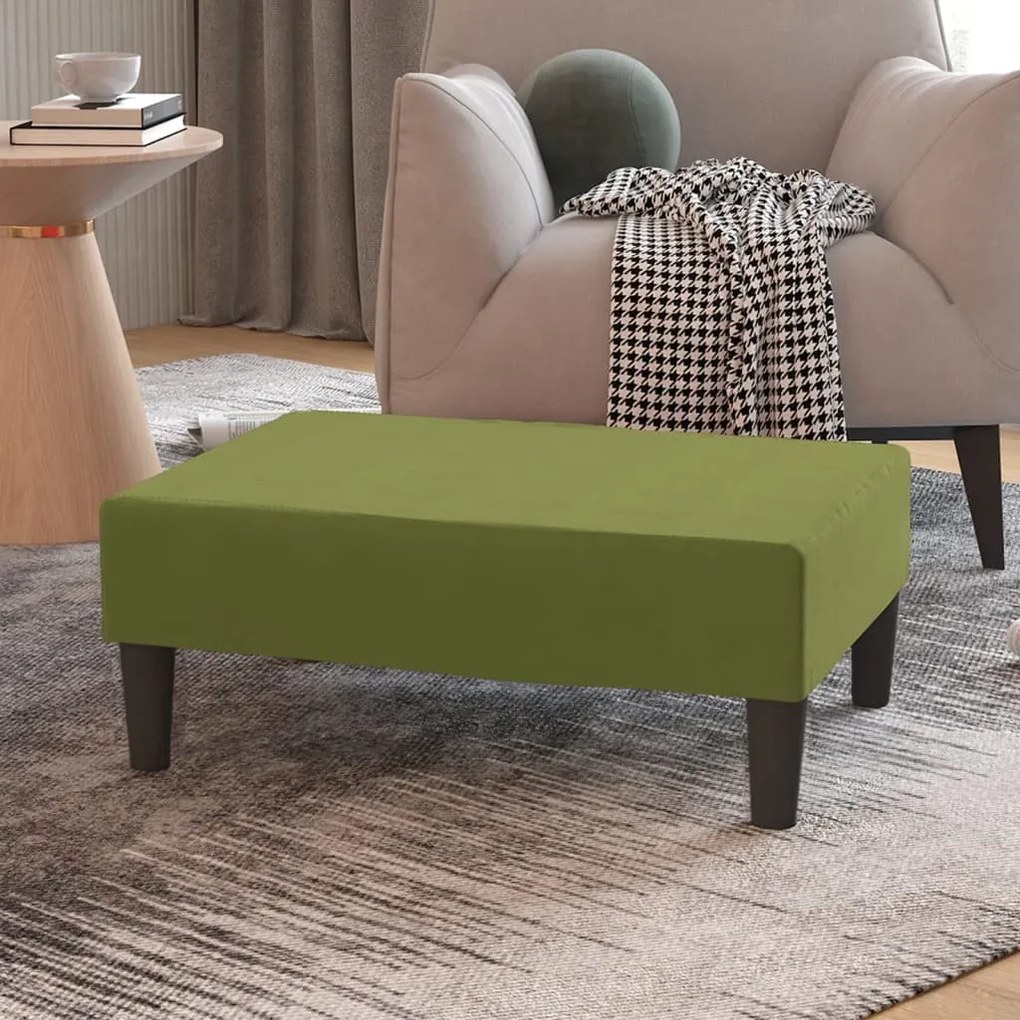 vidaXL Apoio de pés 78x56x32 veludo verde-claro