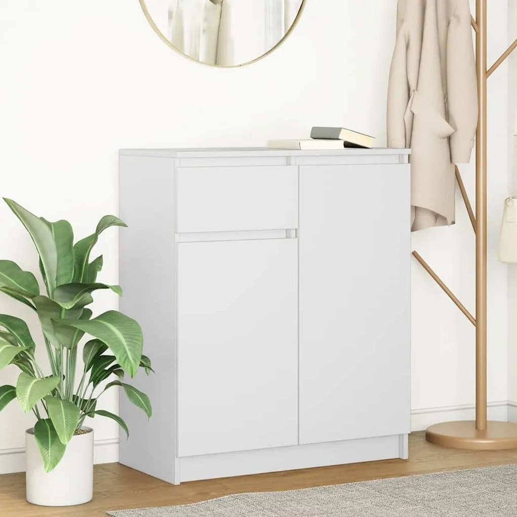 vidaXL Aparador c/ gaveta 71x35x84 cm derivados de madeira branco