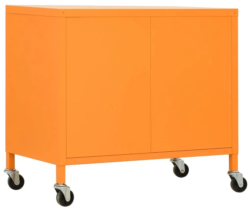 Armário de arrumação aço 60x35x56 cm laranja