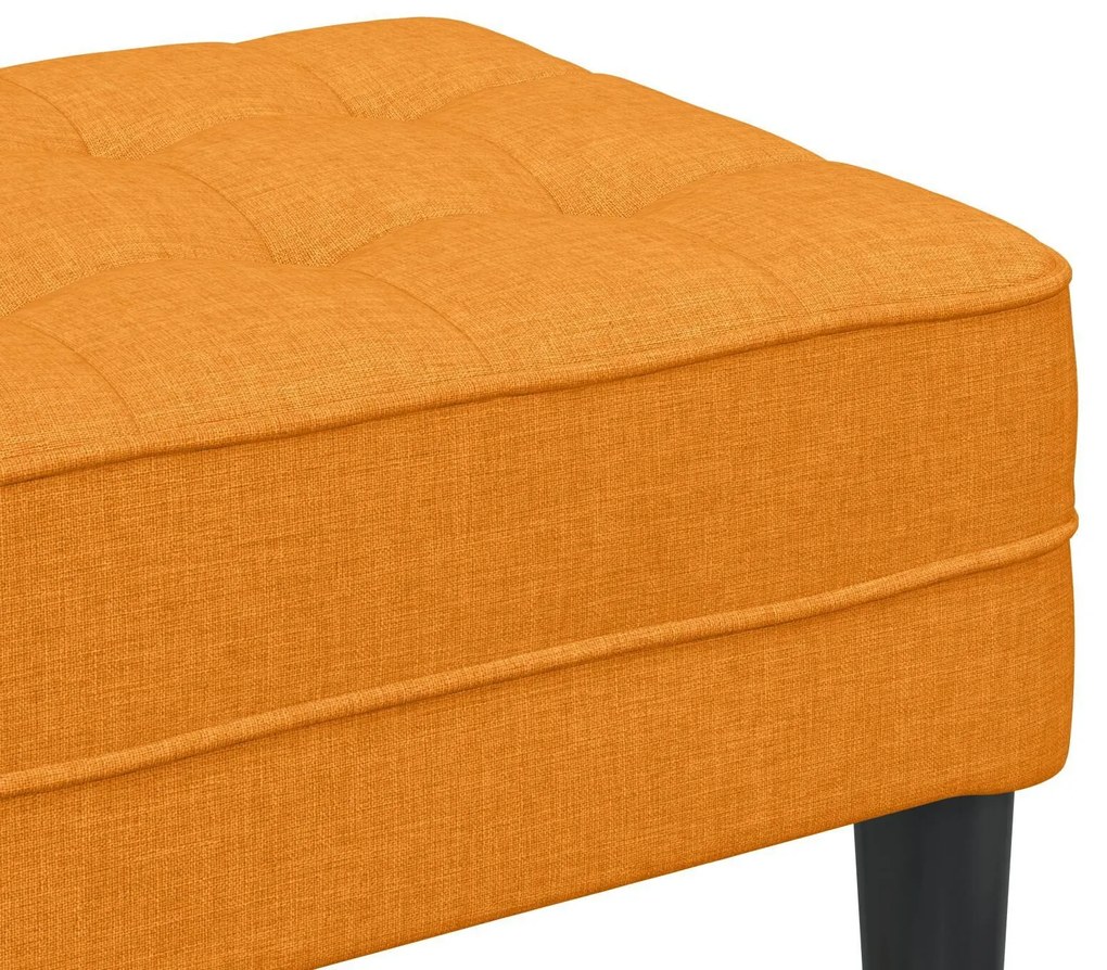 Banco vidaXL Amarelo Escuro 113x57x39 cm Tecido