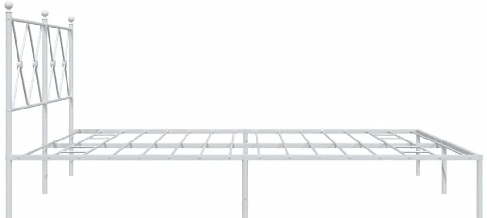 Estrutura de cama com cabeceira 183x213 cm metal branco