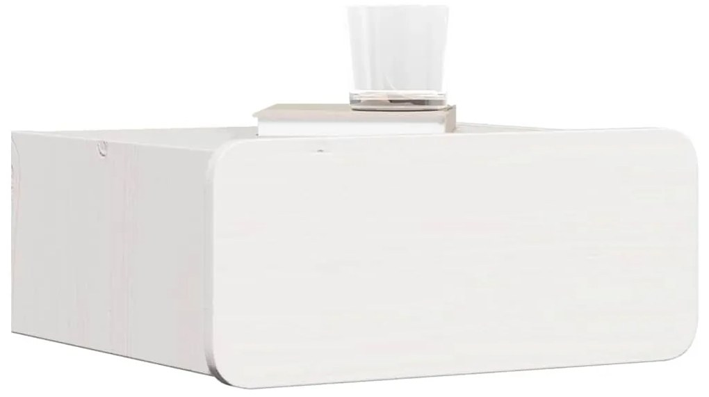 Mesa de Cabeceira Montada na Parede Branco 39 x 34 x 16.5 cm