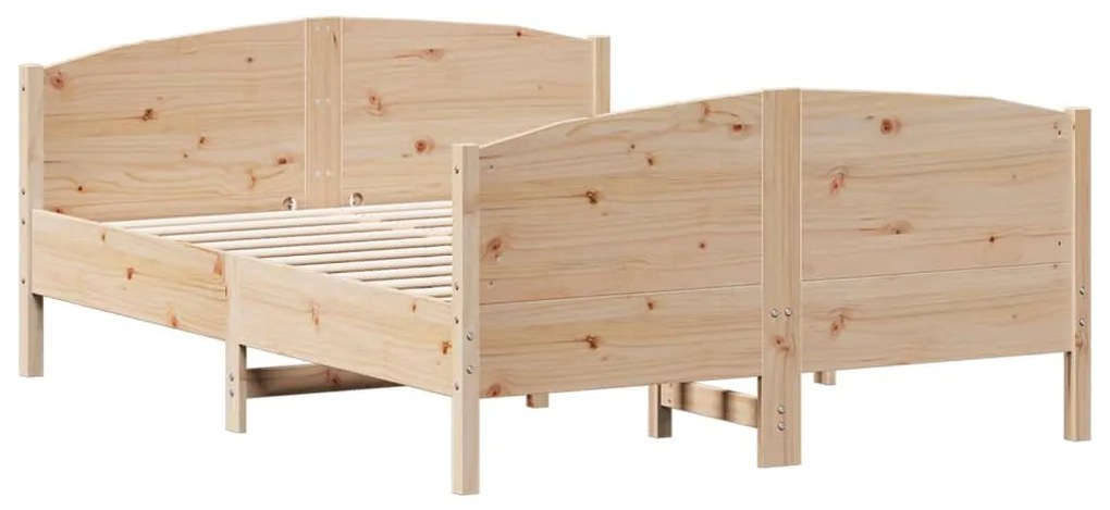 Cama sem colchão 140x190 cm madeira de pinho maciça
