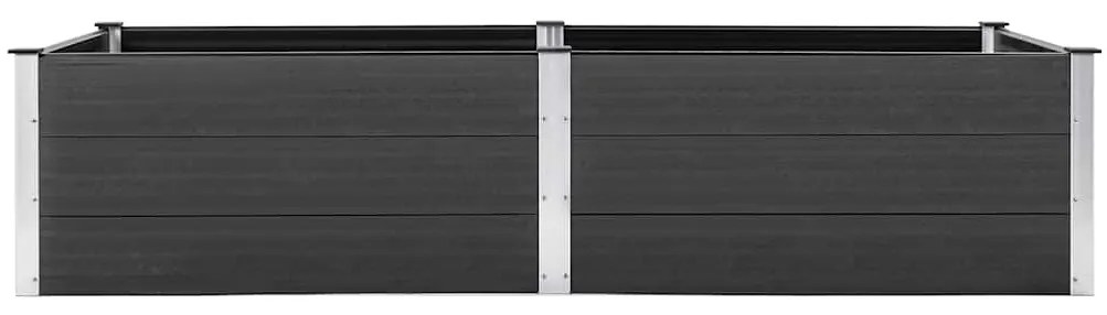 Canteiro elevado de jardim 250x100x54 cm WPC cinzento
