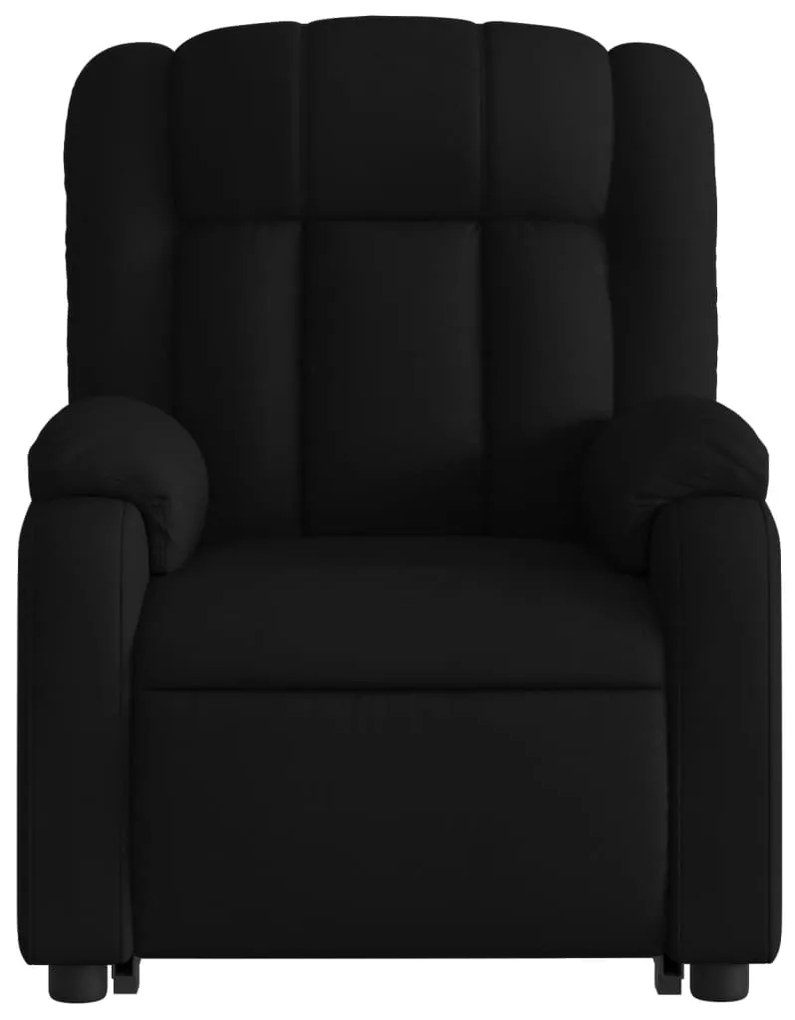 Poltrona elétrica elevatória massagens tecido preto