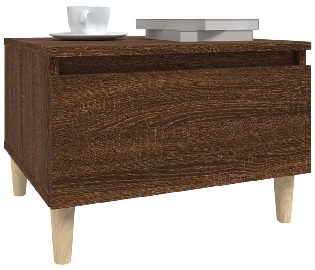 Mesa de apoio 50x46x35 cm derivados madeira carvalho castanho