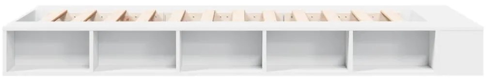 Estrutura de cama 75x190 cm derivados de madeira branco