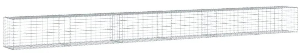 Cesto gabião com cobertura 600x50x50 cm ferro galvanizado