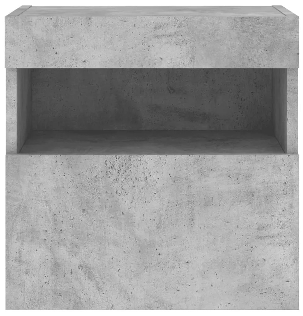 Móvel de parede p/ TV c/ luzes LED 40x30x40 cm cinza cimento