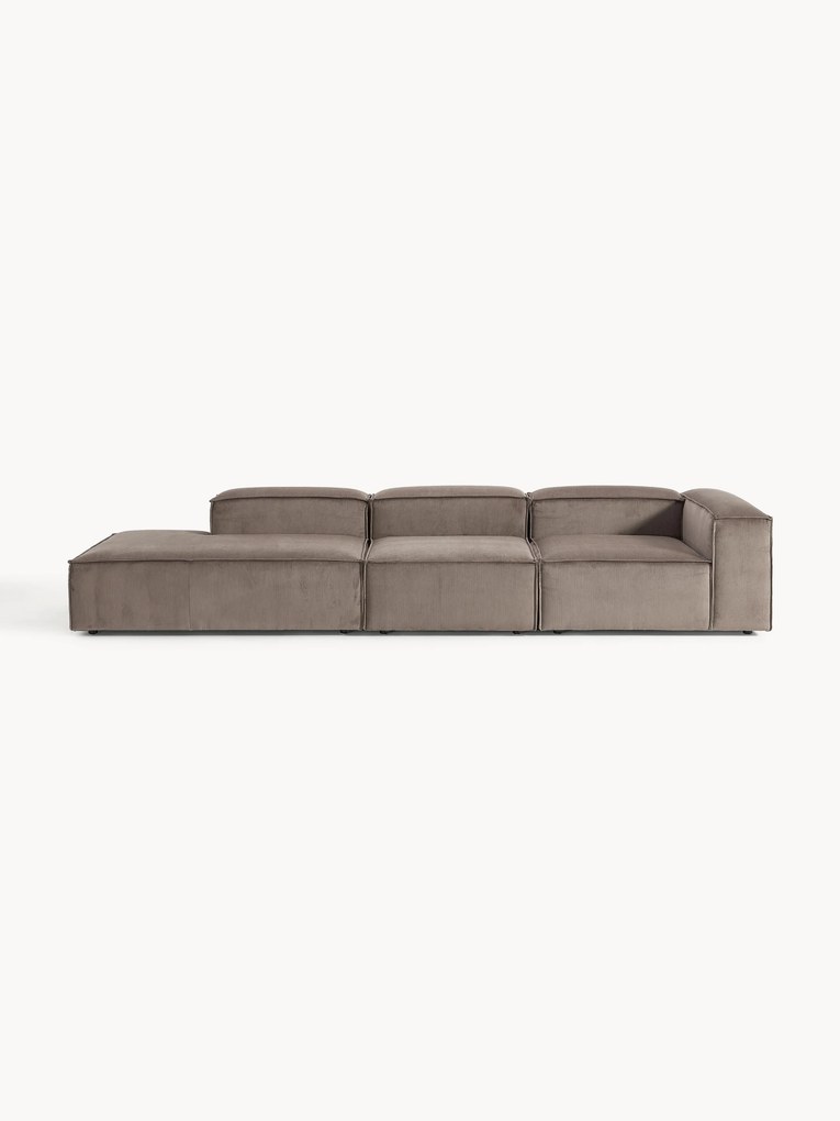 Chaise longue modular XL em bombazina Lennon