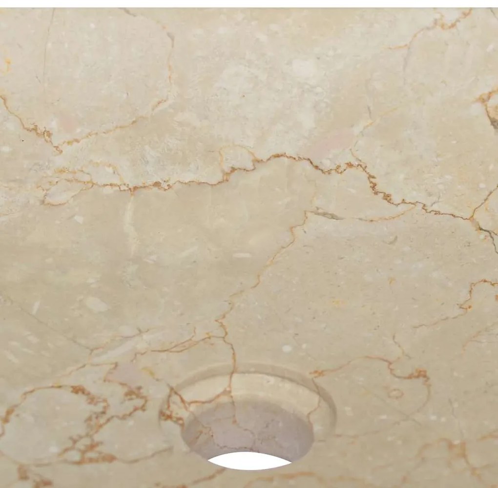 Lavatório 40x40x10 cm mármore cor creme