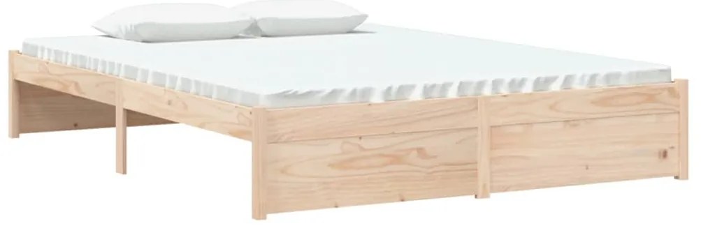 Estrutura de cama casal 135x190 cm madeira maciça