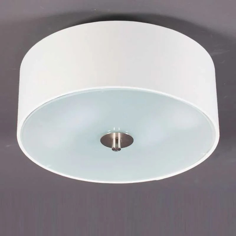 Candeeiro de teto rústico branco 30 cm - Drum Moderno,Country / Rústico