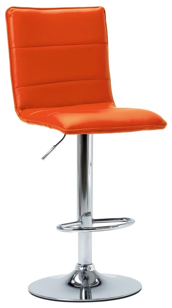 vidaXL Cadeira de bar couro artificial laranja