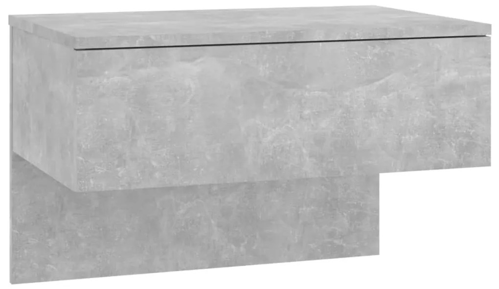 Mesas de cabeceira montagem na parede 2 pcs cinzento cimento