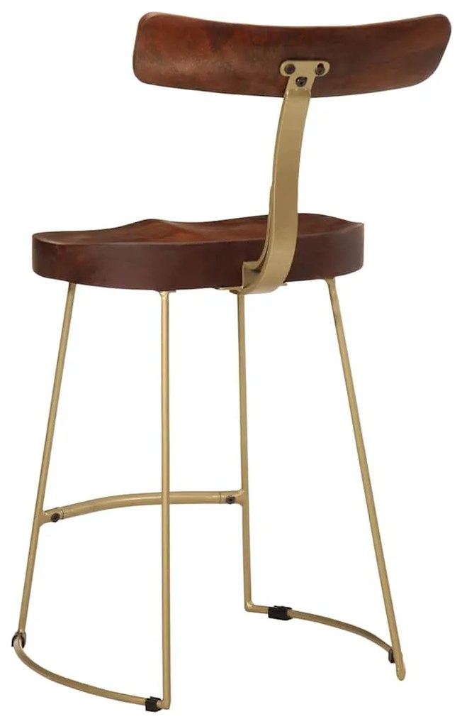 Bancos de bar 2 pcs 49x43x79 cm madeira de mangueira maciça