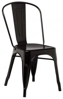 Cadeira Empilhável Em Aço Lix Preto - Sklum