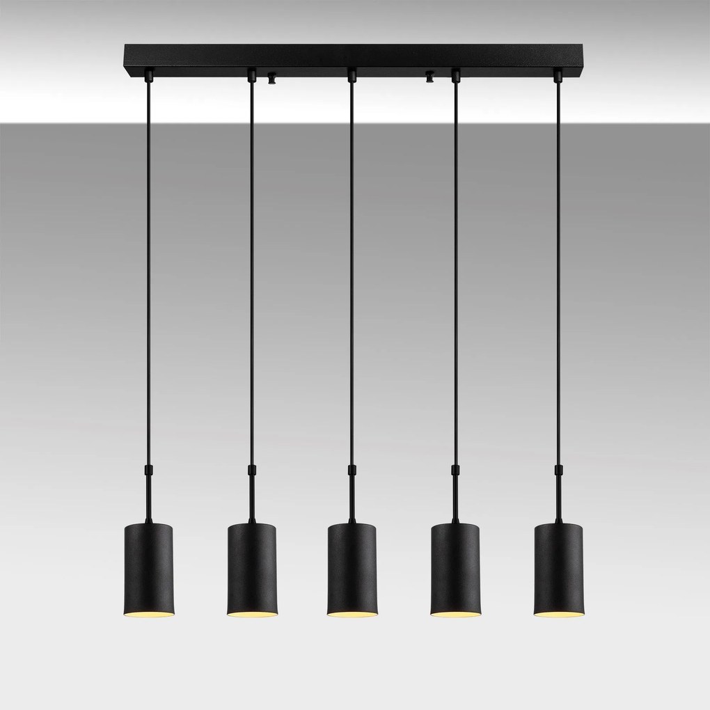 Chandelier Camel 5 – Preto – 79 x 9 cm