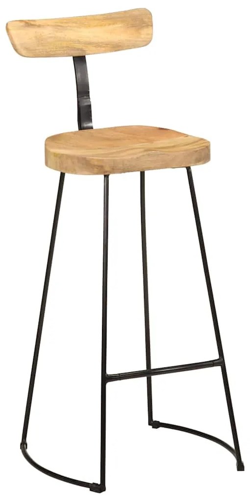 Bancos de bar 2 pcs 49x43x103 cm madeira de mangueira maciça