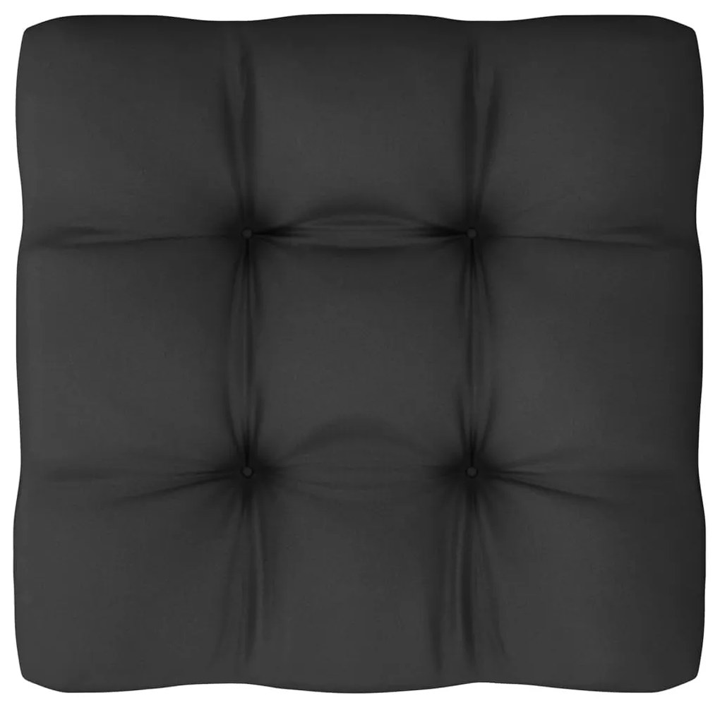 3 pcs conjunto longue de jardim c/ almofadões pinho maciço