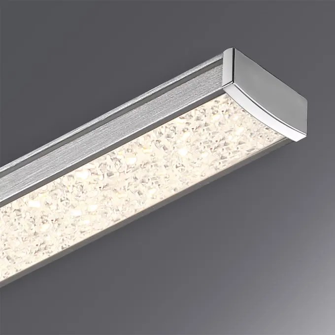 Candeeiro de teto LED Tigull com 4 lâmpadas 46 x 46 x 10 cm Prateado