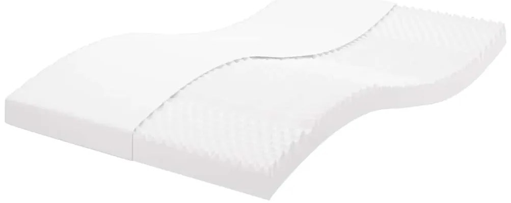 vidaXL Colchão de espuma 120x210 cm 7 zonas dureza 20 ILD branco