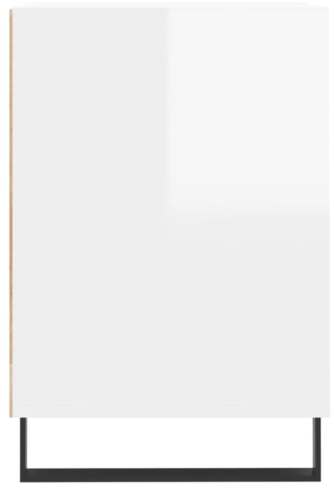 Móvel de TV 160x35x55 cm derivados de madeira branco brilhante