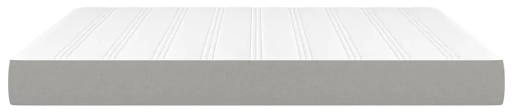 Colchão de molas ensacadas 180x200x20 cm tecido cinza-claro