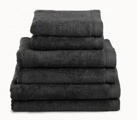 Toalhas banho 100% algodão penteado 580 gr. cor cinza anthracite: 1 tapete banho 100% algodão penteado 60x60 cm premium 1.000 gr./m2 mesma cor