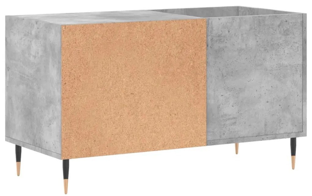 Armário p/ discos 85x38x48 cm deriv. madeira cinzento-cimento